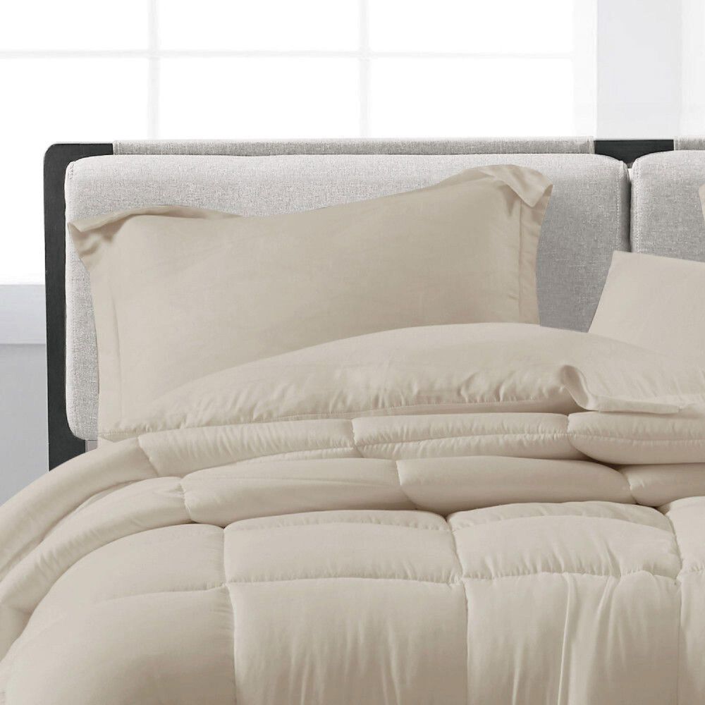 Pem America Cannon Solid 3-Piece Full/Queen Comforter Set in Khaki, , large