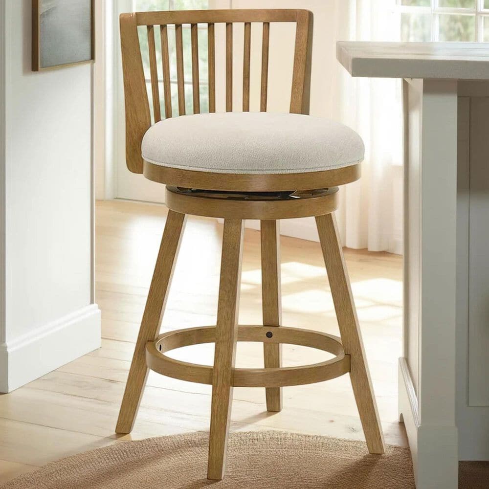 Armen Living Harper 30" Swivel Bar Stool in Amber Glow, , large