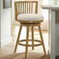 Armen Living Harper 30" Swivel Bar Stool in Amber Glow, , large