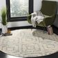 Safavieh Adirondack ADR131T-8R 8" Round Ivory and Light Blue Area Rug, , large