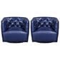 Italiano Furniture Cambria Mira Swivel Chair in Blue (Set of 2), , large