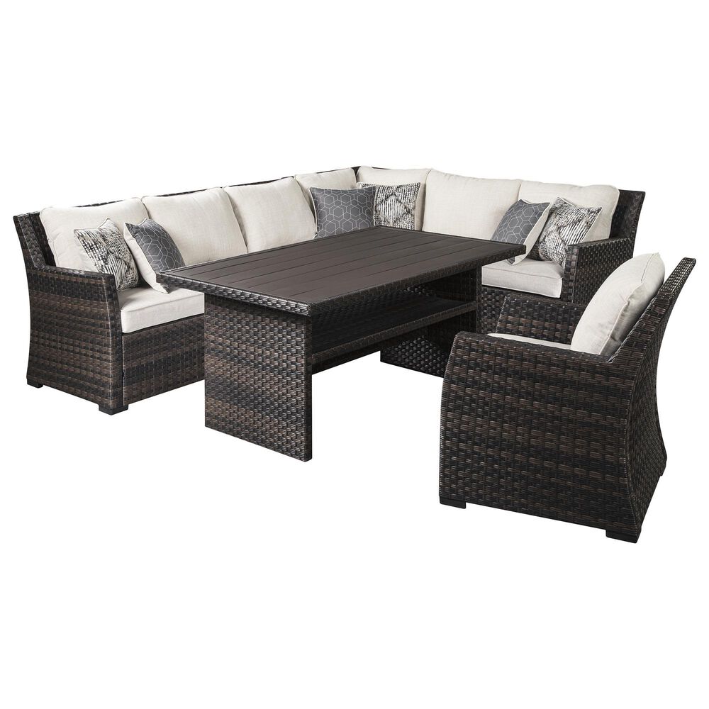 Signature Design by Ashley Easy Isle 3-Piece Conversation Set in Dark Brown, , large