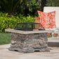 Hearth and Haven Outdoor Fire Pit with Mesh Cover in Stone Gray, , large