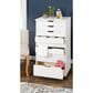 Linon Home Decor Cary 8-Drawer Rolling Cart in White Wash, , large