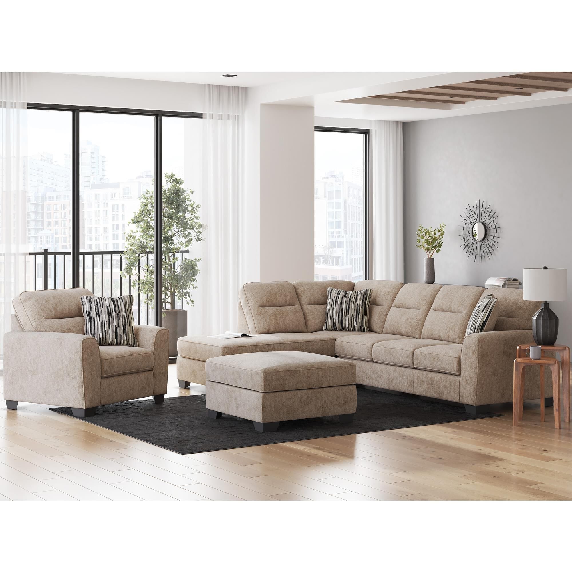Ashley Olten Chair and a Half in Mocha
