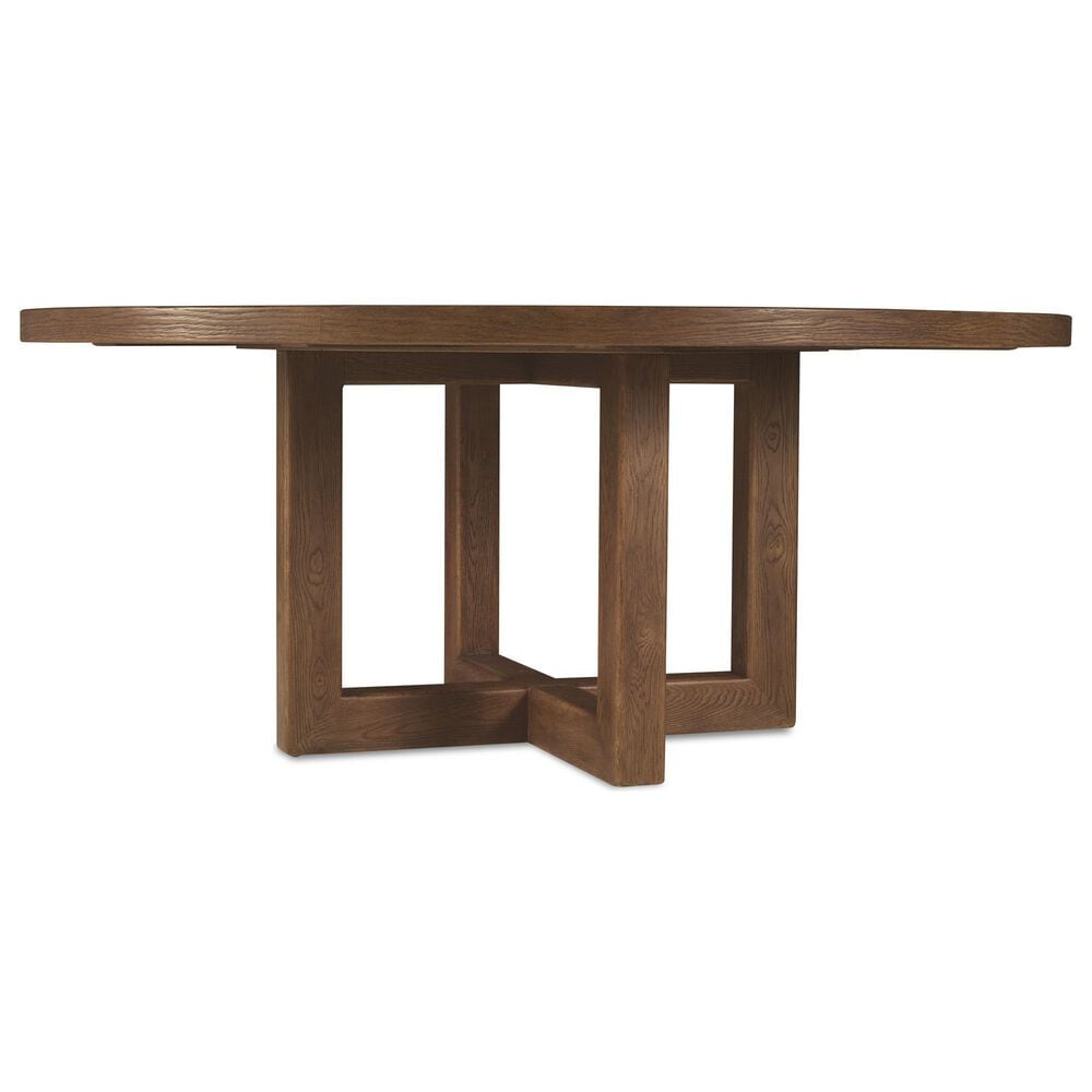 Hooker Furniture Driftwood 7-Piece Round Dining Set in Burnt Timber and Worn Saddle, , large