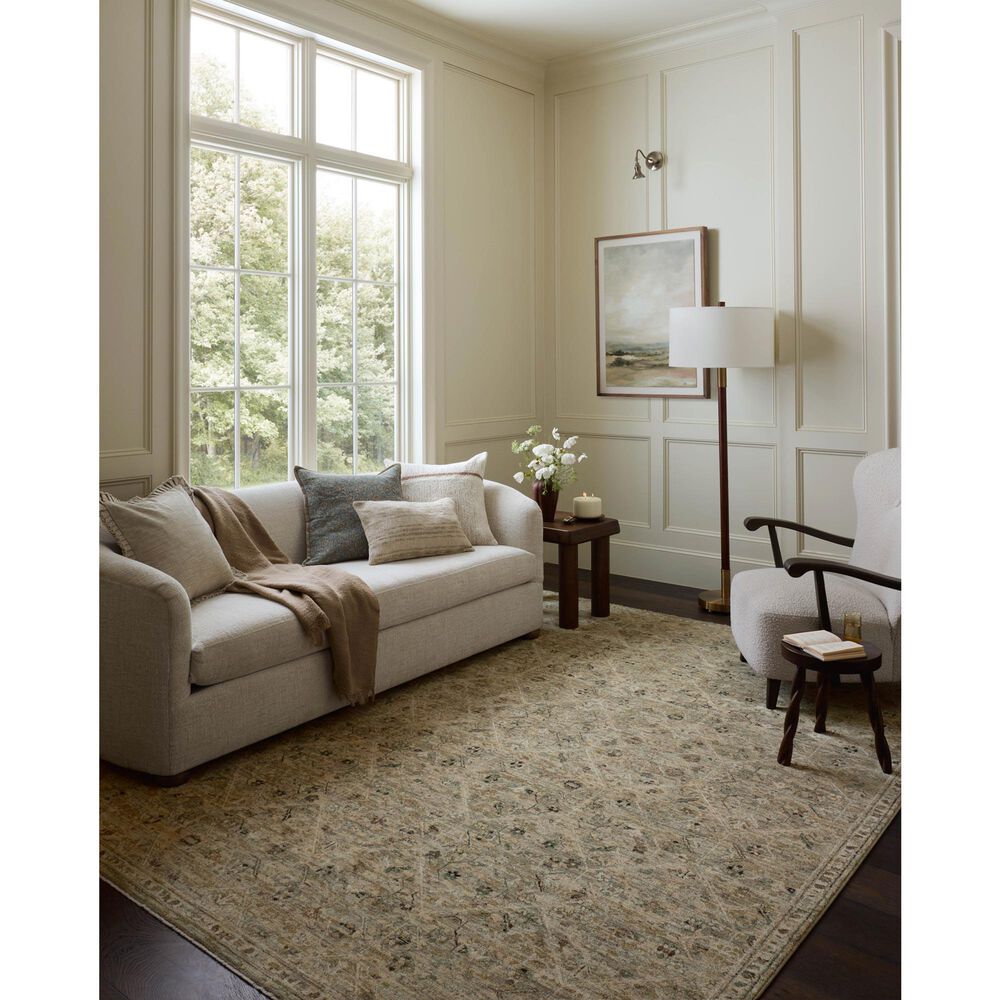 Loloi Briar Silver and Moss 7'10" Round Area Rug, , large