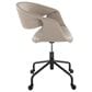 Lumisource Curvo Task Chair with Light Grey Cushion in Black, , large