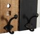 Maple and Jade 22" x 12" Wall Hook in Natural Brown, Distressed Black and Gray, , large