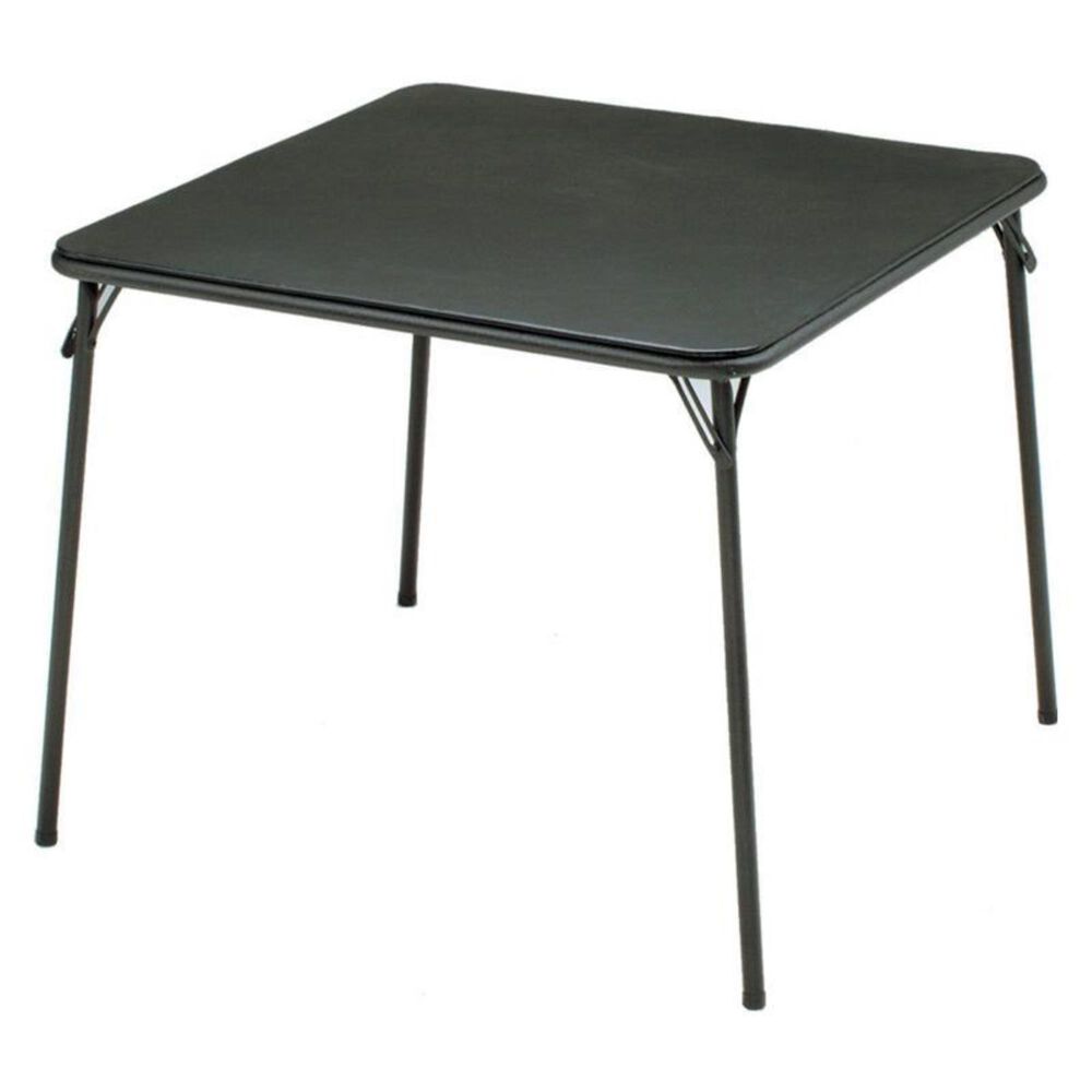 Meco Square Folding Table in Black, , large