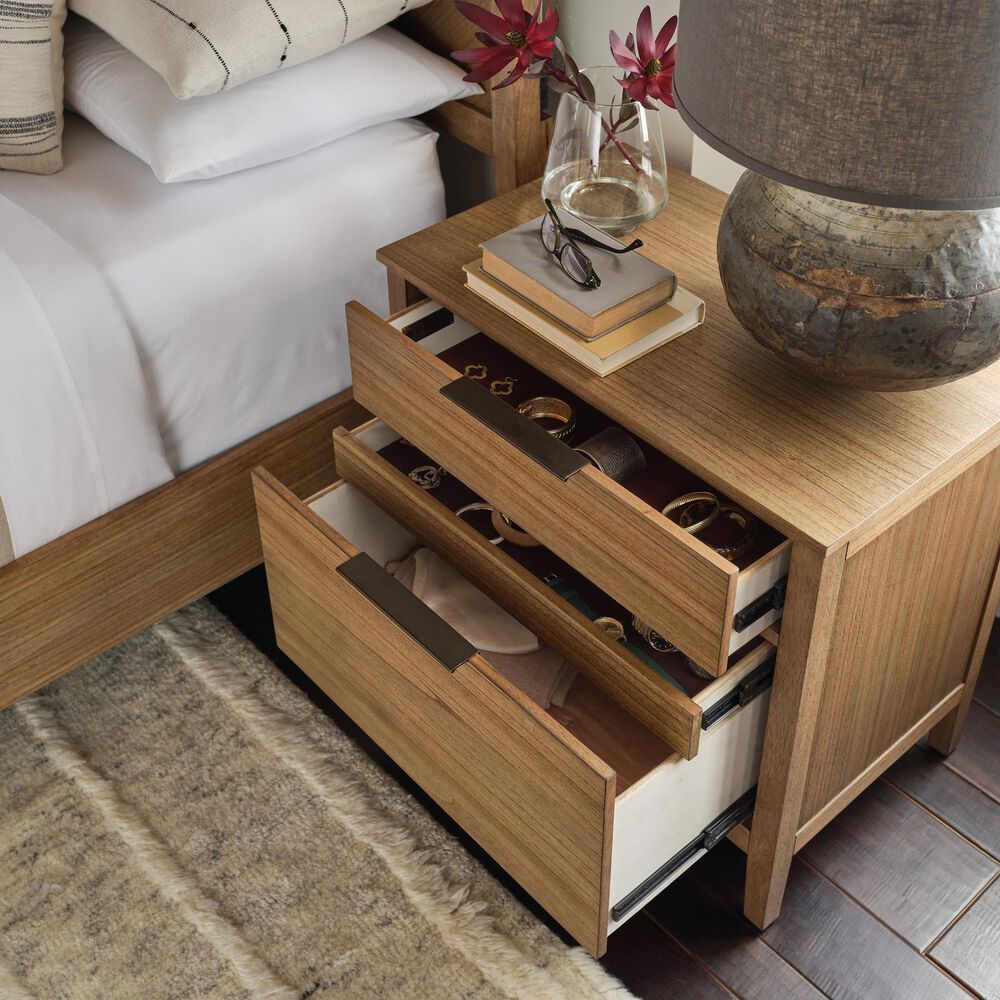 Riva Ridge Cyrus 2 Drawer Nightstand in Almond Bisque with AC Outlets, , large