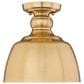 Golden Lighting Holmes 1-Light Flush Mount in Modern Brushed Gold, , large