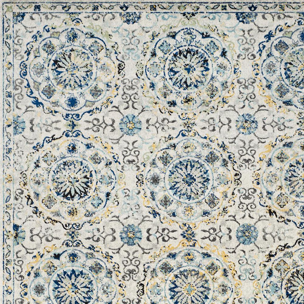 Safavieh Evoke EVK252C 2&#39;2&quot; x 4&#39; Ivory and Blue Runner, , large