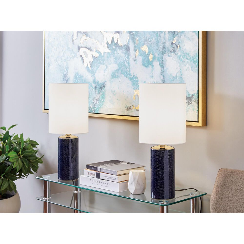 Lite Source Jackie Table Lamp in Navy &#40;Set of 2&#41;, , large