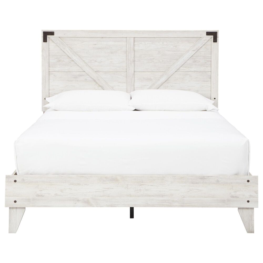 Ashley Shawburn 3-Piece Queen Bedroom Set in Whitewash and Charcoal Gray, , large