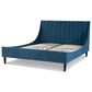 Jennifer Taylor Home Aspen Queen Upholstered Platform Bed in Satin Teal, , large