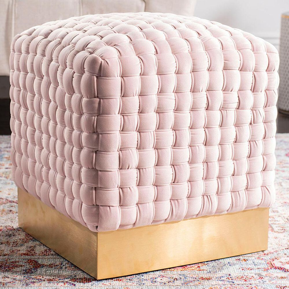 Safavieh Ravyn Ottoman in Pink, , large