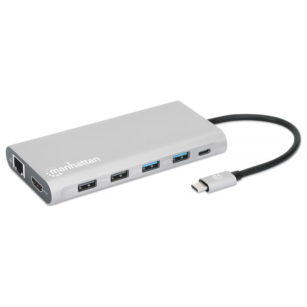 Manhattan 12-1 Triple HDMI  USB-C Docking Station, , large
