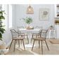 Lumisource Winston Farmhouse Chair in Antique Copper Metal and Whitewashed Wood By LumiSource, , large