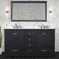 Lexora Home Dukes 60" Double Bathroom Vanity in Espresso with 2 cm White Carrara Marble Top and Rectangular Sinks, , large