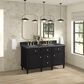 James Martin Vanities Lorelai 60" Double Vanity in Black Onyx with 3 cm Parisien Bleu Quartz Top, , large