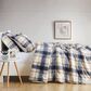 Pem America Truly Soft Cuddle Warmth 3-Piece Full/Queen Comforter Set in Blue and Cream Plaid, , large