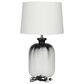 Maple and Jade Glass Rounded Cylinder Table Lamp in White and Black Ombre, , large