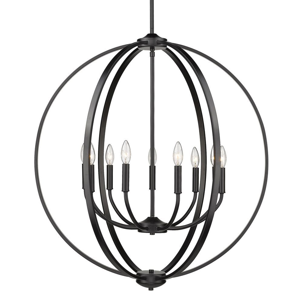 Golden Lighting Colson 9-Light Chandelier in Matte Black, , large