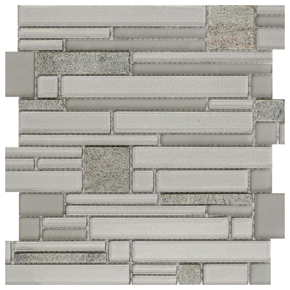 Emser Entity Spirit 12" x 12" Glass and Stone Mosaic Sheet, , large