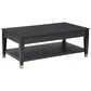 Steve Silver Furniture Yves Lift-Top Cocktail Table in Rubbed Charcoal and Brushed Brass, , large