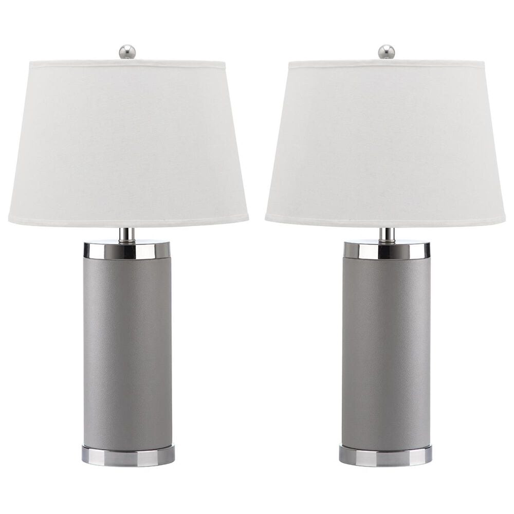Safavieh 25" Column Table Lamp in Grey (Set of 2), , large