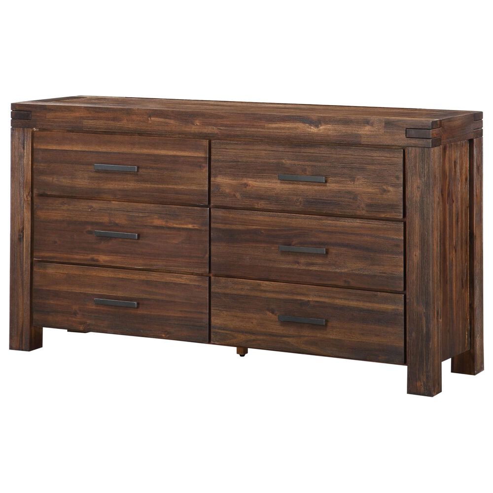 Urban Home Meadow 6-Drawer Dresser in Distressed Brick Brown, , large