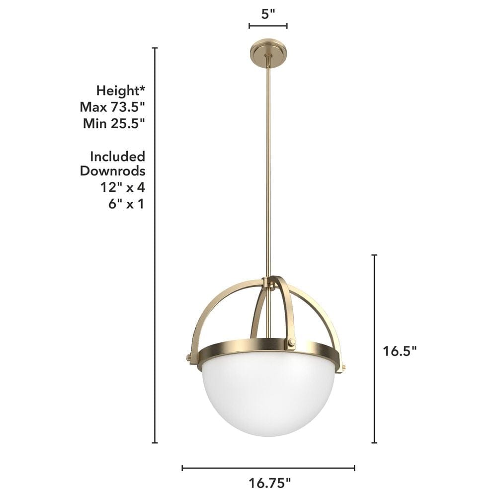 Hunter Wedgefield 3-Light Pendant in Alturas Gold, , large