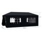 HOMLUX 10" x 20" Outdoor Canopy Gazebo with Sidewalls for Party in Black, , large