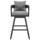 Blue River Menorca Patio Swivel Counter Height Bar Stool in Dark Gray, , large