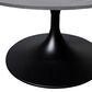 Leisuremod Verve 27" Coffee Table with Sintered Stone Top in Black and Grey, , large