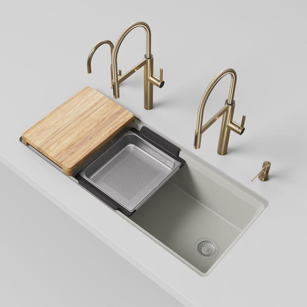 Blanco Inteos 45&quot; Undermount Single Bowl Kitchen Sink in Soft White, , large