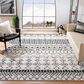 Safavieh Tulum TUL229B 12" x 15" Ivory and Black Area Rug, , large