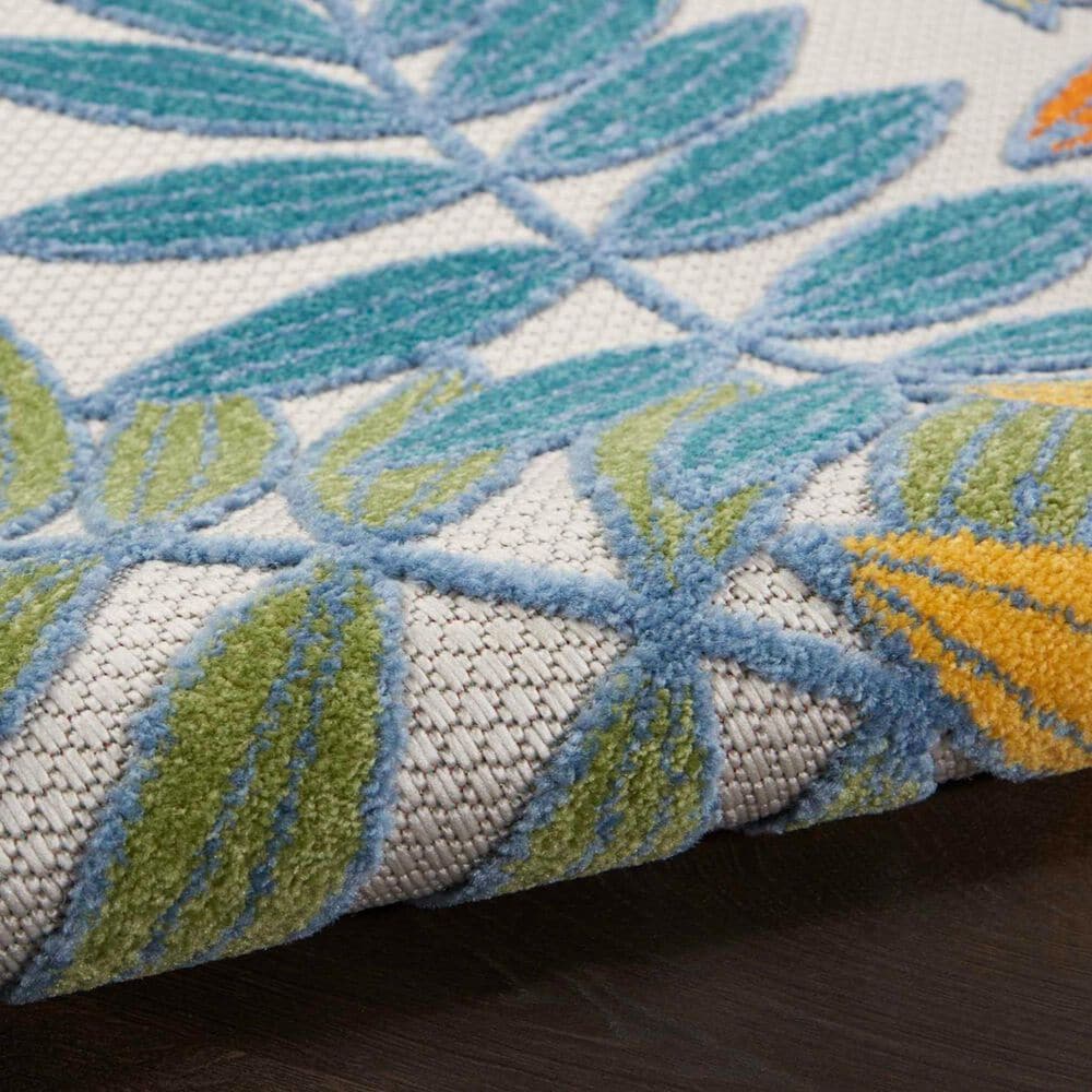 Nourison Aloha 3&#39; x 5&#39; Ivory and Multicolor Indoor/Outdoor Area Rug, , large