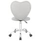Impressions Vanity Heart Boucle Swivel Vanity Chair with White Cushion in Matte Silver, , large