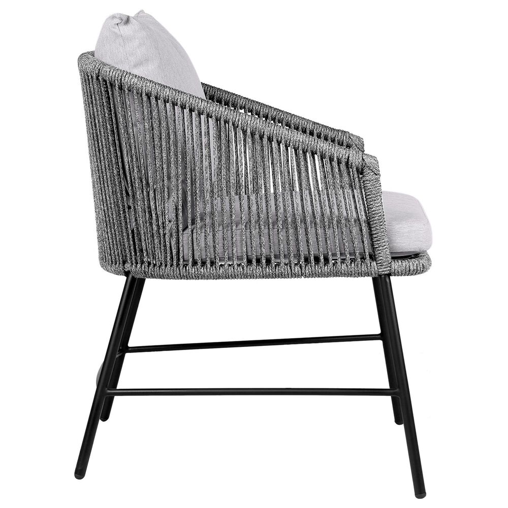 Blue River Ditas Outdoor Dining Chair with Grey Cushions in Black, , large