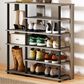 HOMLUX 6-Tier Shoe Rack in French Oak and Black, , large