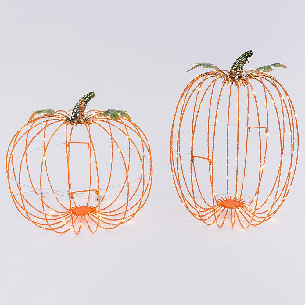 The Gerson Company 15.5" Electric Metal Pumpkins, , large