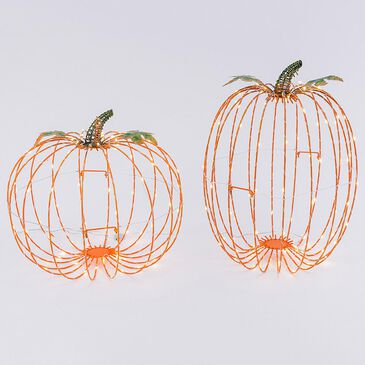 The Gerson Company 15.5" Electric Metal Pumpkins, , large