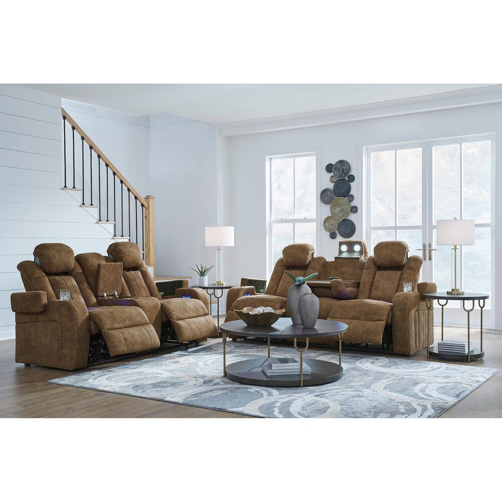 Ashley Wolfridge Power Reclining Loveseat in Brindle, , large