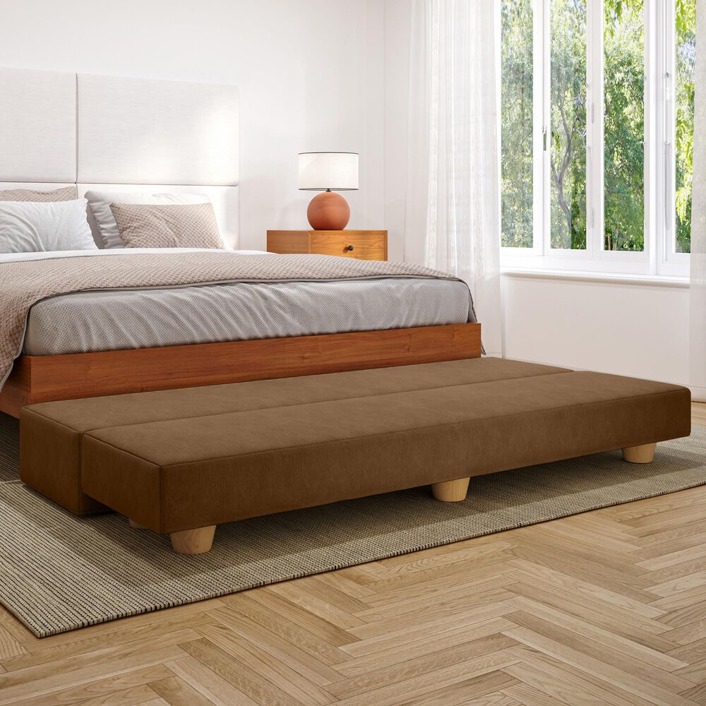 Jaxx Camden Twin Fold-Out Bench in Coffee, , large