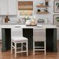 Linon Home Decor Regina Counter Stool with Light Grey Cushion in White (Set of 2), , large