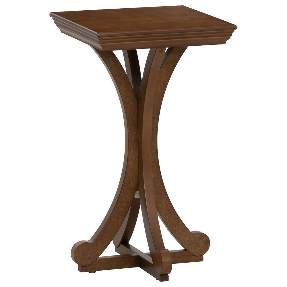 Linden Boulevard Dylan Sculptural Pedestal End Table in Hazelnut, , large