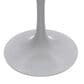 Leisuremod LeisureMod Verve Collection 27 Round Dining Table, White Base with Light Natural Wood MDF Top, , large