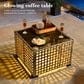 HOMLUX 6-Piece Patio Conversation Set with Coffee Table in Denim Blue, , large